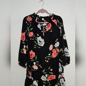 Black floral dress